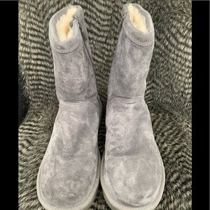UGG Classic Short Boot With Zipper In Grey Size 8